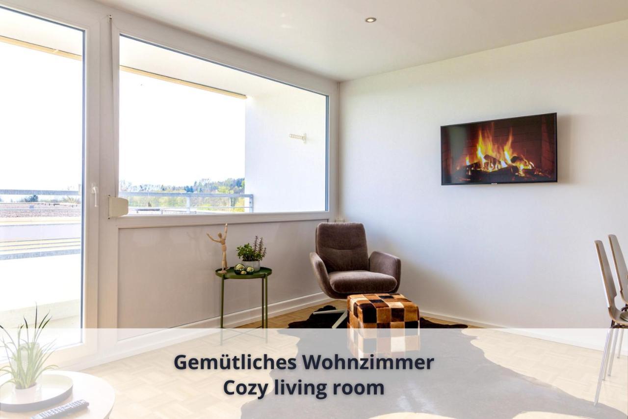 Auszeit Apartment Alpenblick: Alpine Panorama with Indoor Pool Oberteuringen Exterior photo